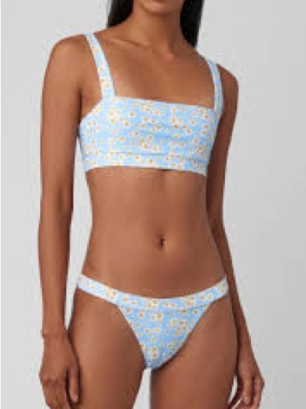 Onia sunflower square neck bathing suit top Medium